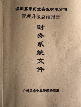 深圳市嘉豪何室實(shí)業(yè)有限公司管理升級總結(jié)報(bào)告